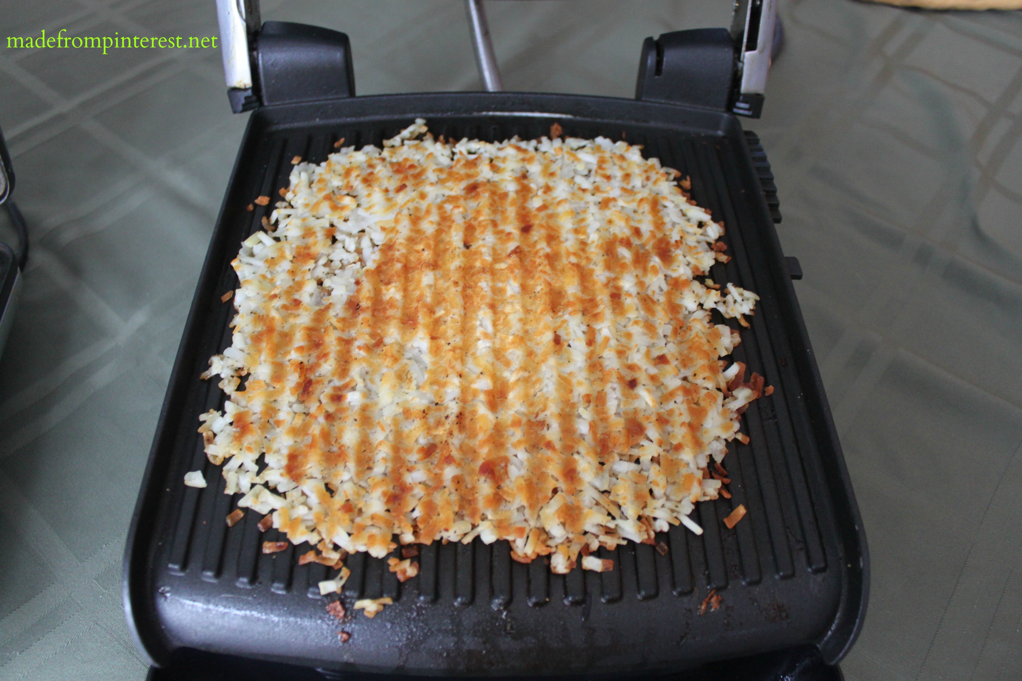 Panini Press Hash Browns @madefrompinterest.net