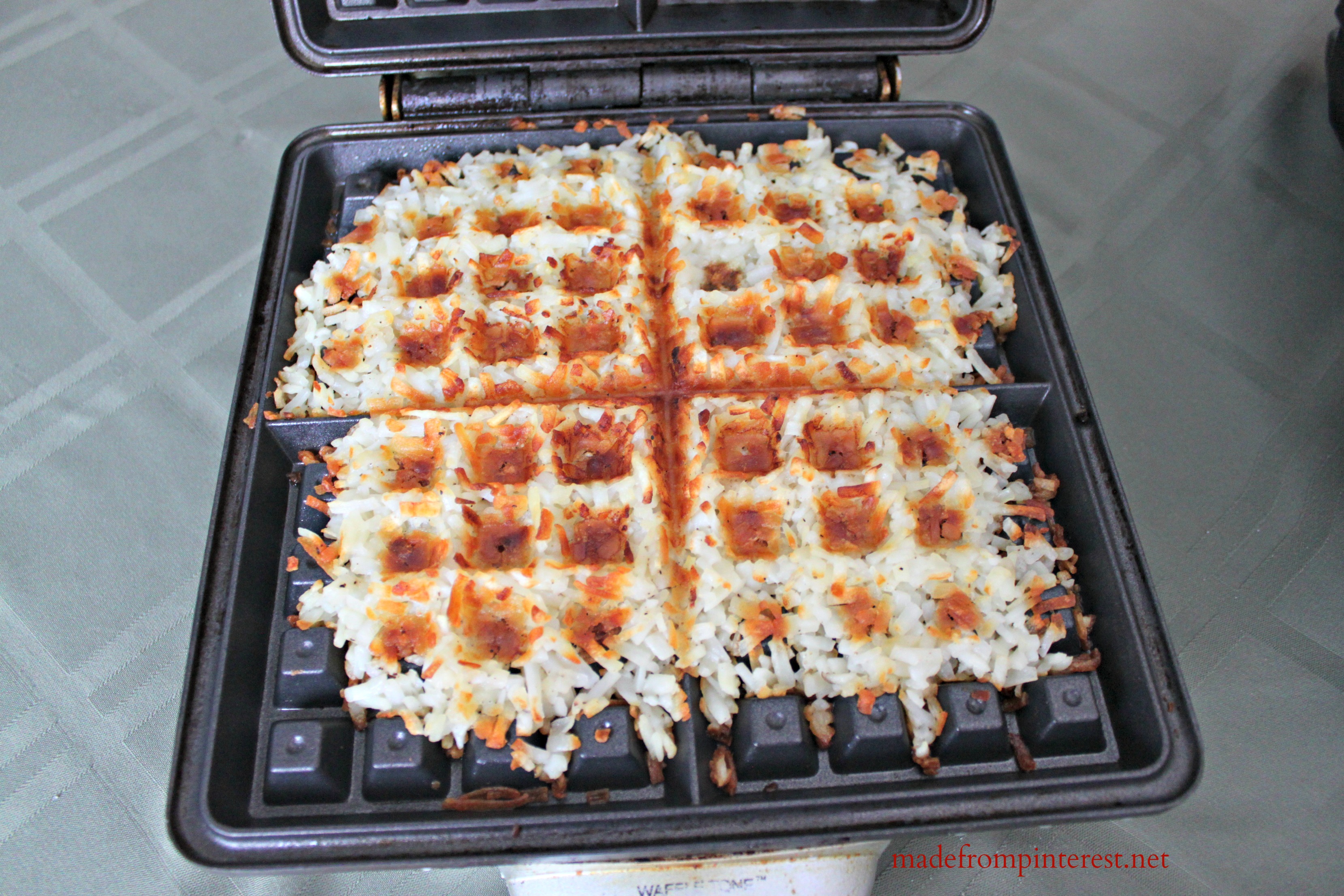 waffle iron hash brown method @madefrompinterest.net