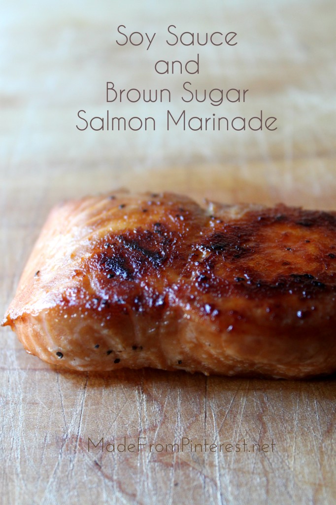 This marinated Salmon baked in a foil packet for 15 min stayed tender, and caramelized beautifully on the bottom. Makes an easy, elegant meal. MadeFromPinterest.net