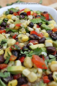 You won't have any leftovers if you bring this Corn and Black Bean Salsa with Lime Cilantro Vinaigrette! And bring the recipe with you, 'cause they are going to ask. Recipe at MadeFromPinterest.net