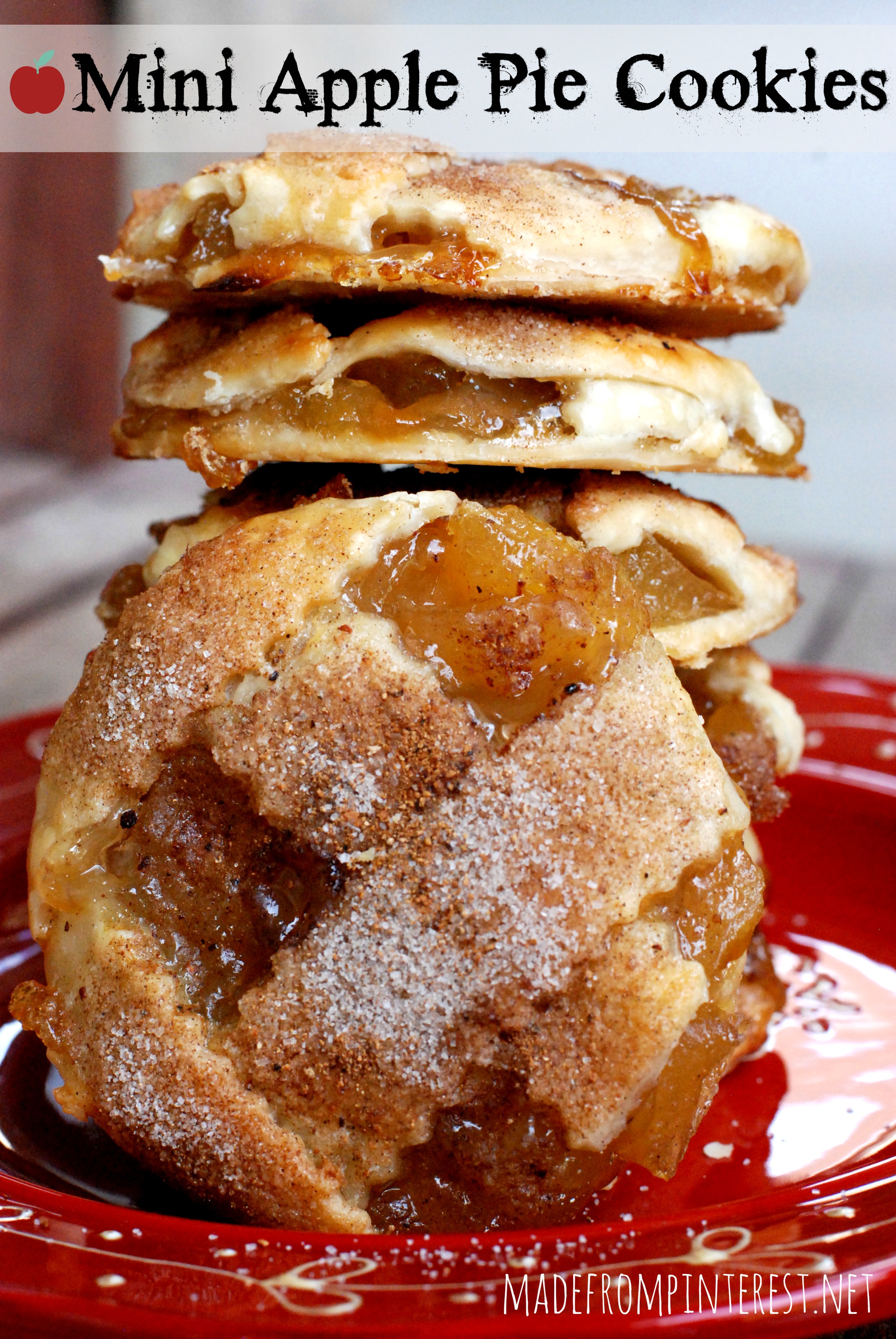 Mini Apple Pie Cookies. A perfect fall treat! madefrominterest.net