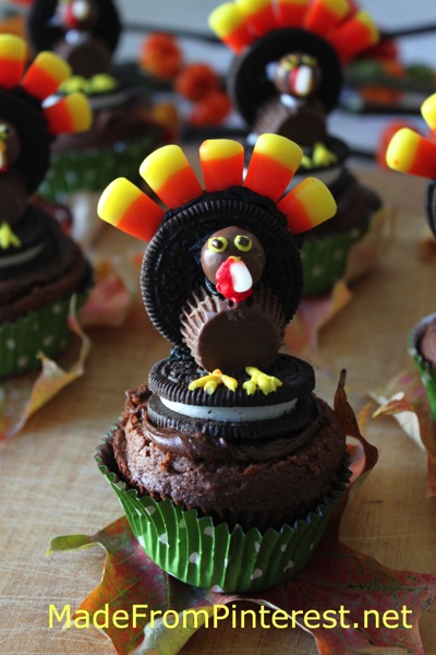 Oreo Turkey Cupcakes
