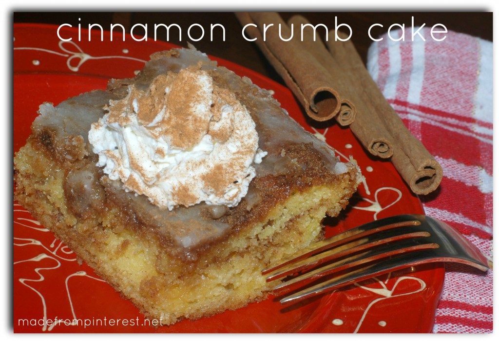 Cinnamon Crumb Cake. MadeFromPinterest.net