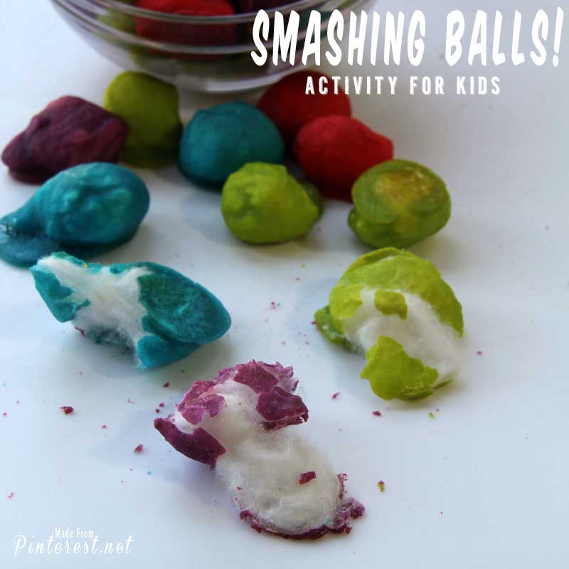 Smashing Balls Activity For Kids - This is a great activity to keep your kids busy for hours! #Kids #Activity