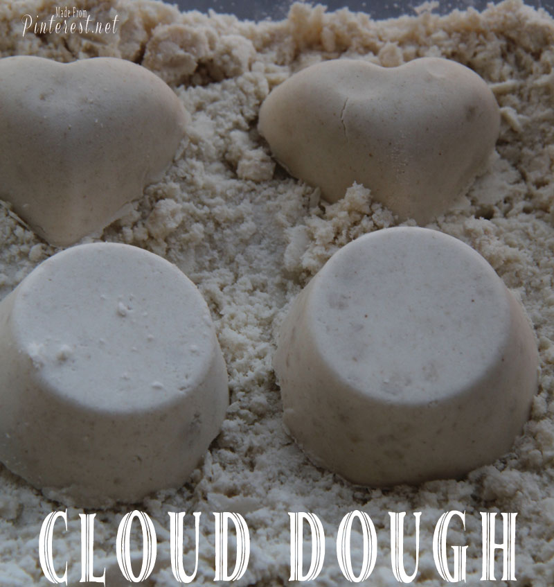 Cloud Dough - 2 ingredients that make a light, fluffy, moldable dough that will keep your kids occupied for hours! #Kids Activity #Kids