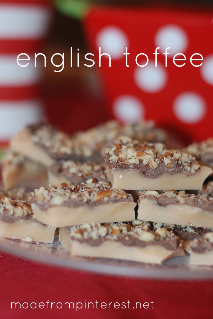 My favorite Christmas candy of all time. English Toffee. This recipe is THEE BEST! madefrompinterest.net