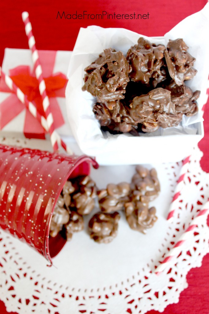 Two recipes for Crock Pot Candy - Makes 150 pieces each of either chocolate or chocolate butterscotch. Perfect for gift giving.