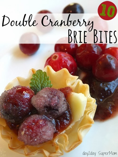 Double Cranberry Brie Bites