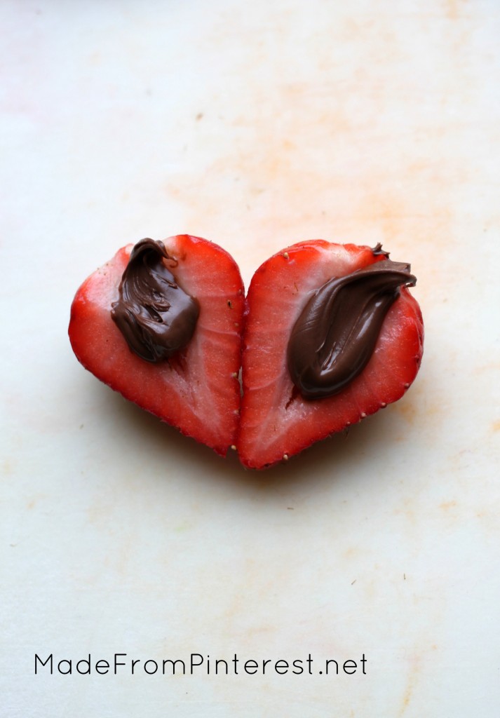 Heart Shaped Chocolate Strawberry Hearts with Nutella