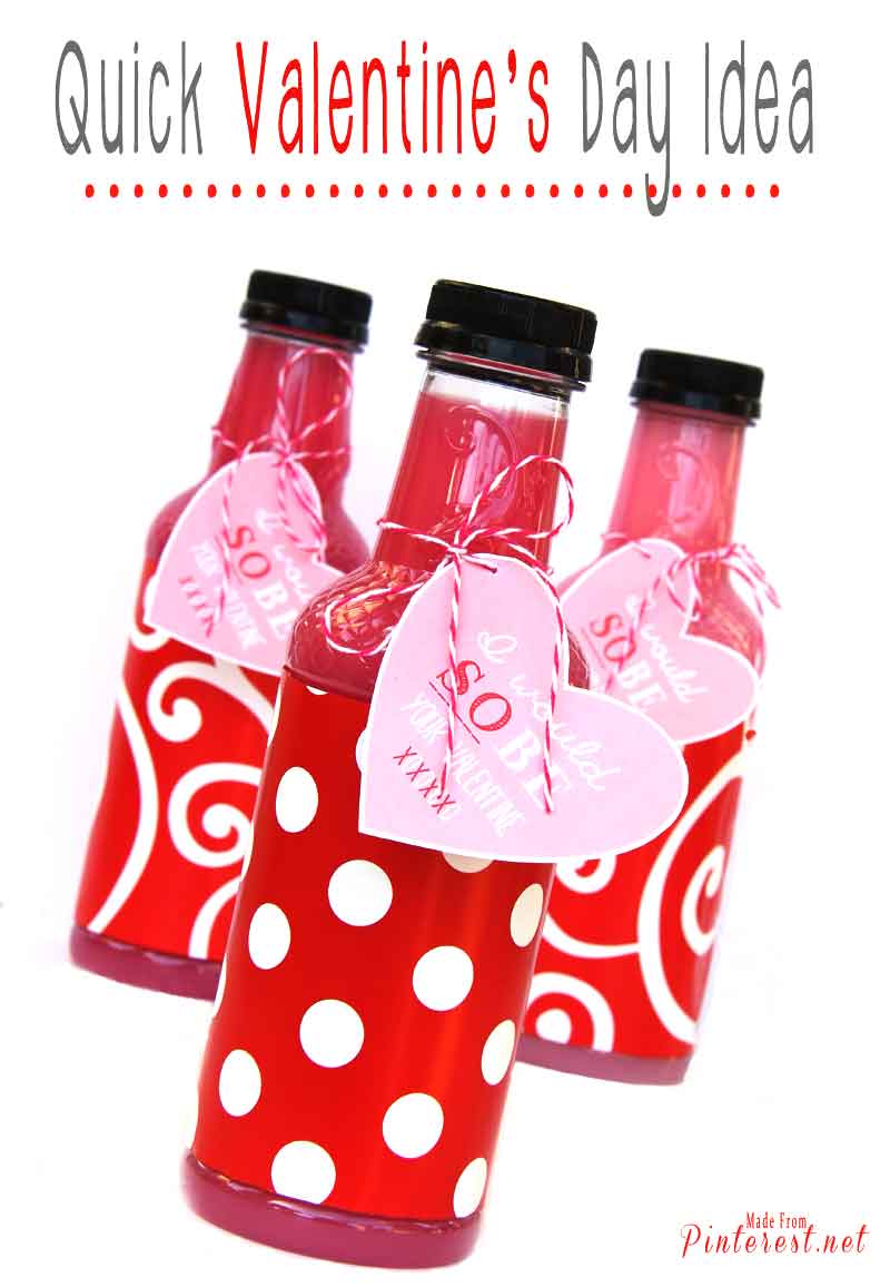Quick Valentines Day Idea - Use some wrapping paper and a Sobe to make a quick and cute valentine gift. #Valentine's Day #Valentine #Sweetheart