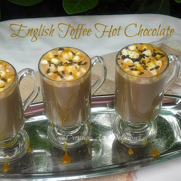 Creative and Delecious toffee hot chocolate