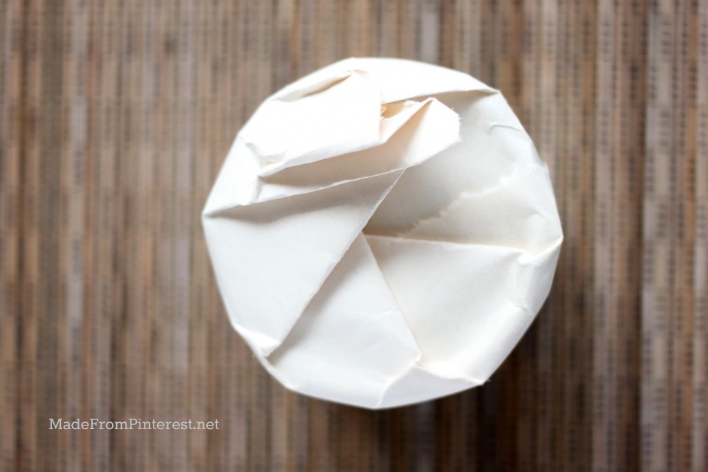 DIY Paper Pot Seed Cups - Fold from above.