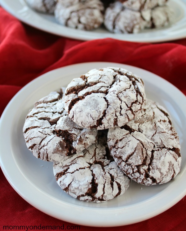 Mommy on Demand chocolate crinkle cookies