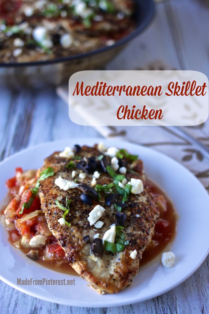 Mediterranean Skillet Chicken - Bold, fresh, delish, one skillet, 30 minutes, dinner done!.jpg