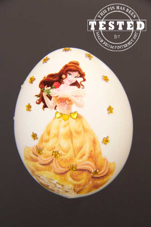DIY Disney Princess Easter Eggs - These are a the cutest Easter eggs ever! Temporary tattos and mini gems make these ladies dazzling! Madefrompinterest.net