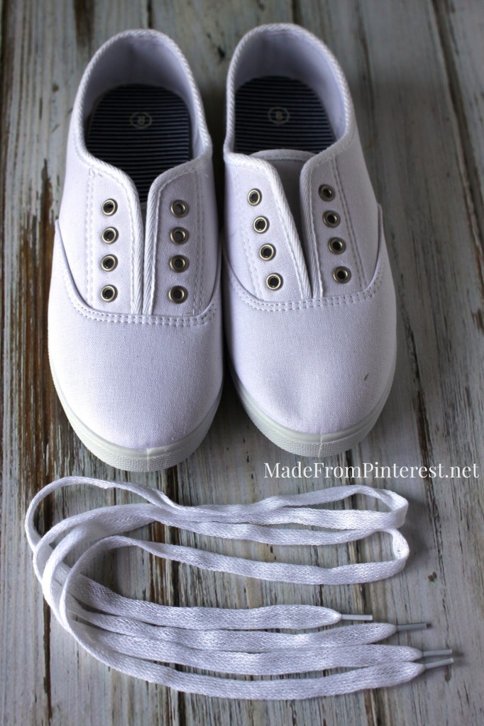 DIY Oxford - Begin with plain pair of inexpensive sneakers.