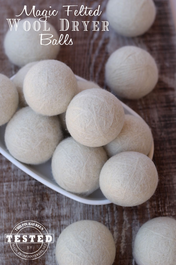 Magic Felted Wool Dryer Balls - use up to 20% less drying time = 20% less electricity, chemical and dye free, natural fabric softener, earth friendly, natural static remover and they are low maintenance, just leave them in your dryer. Add a few drops of your favorite essential oils to each Magic Felted Wool Dryer Ball for an amazing fresh smell in all your laundry. They are also a great gift idea! 
