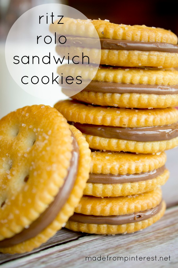 Ritz Rolo Sandwich Cookies. Two ingredients. Five minutes!