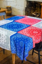 DIY 4th of July Bandanna Tablecloth Tutorial