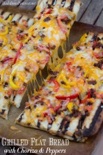 Grilled Flatbread with Chorizo & Peppers