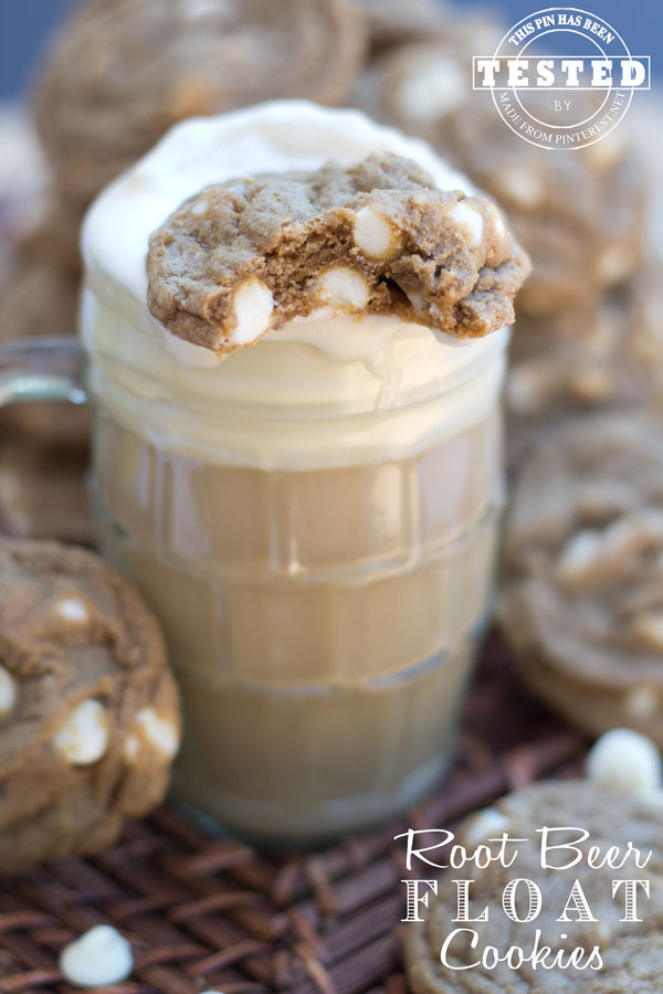 If you are a lover of Root Beer then these soft moist pudding cookies are for you! They are literally a Root Beer Float in a cookie! #Root Beer Float Cookies #Cookie Recipe