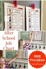 After School Job Chart – Free Printable!