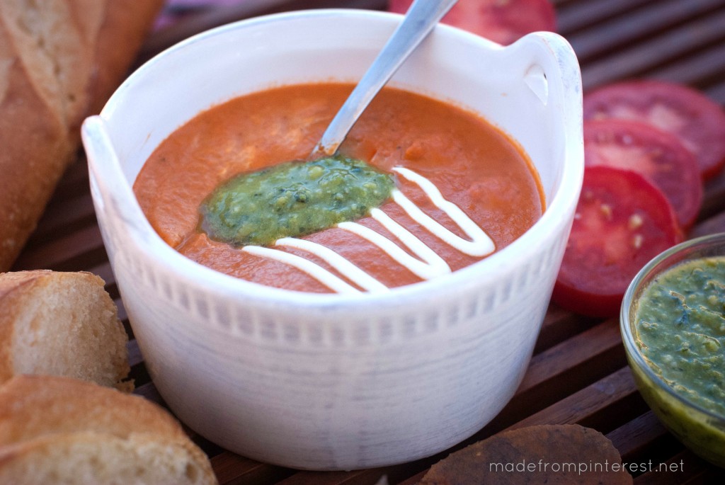 A perfect fall soup, this Tomato