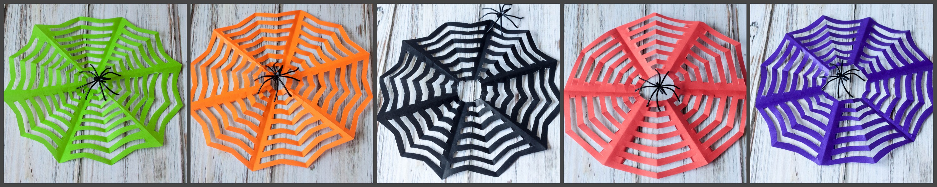 Kirigami Spider Webs for Halloween - So easy to make! Great for garland, gifts and decorations!