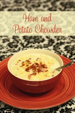 Ham and Potato Chowder - Warm up on a chilly day with some Ham and Potato Chowder topped with sour cream and bacon. The ultimate in comfort food!