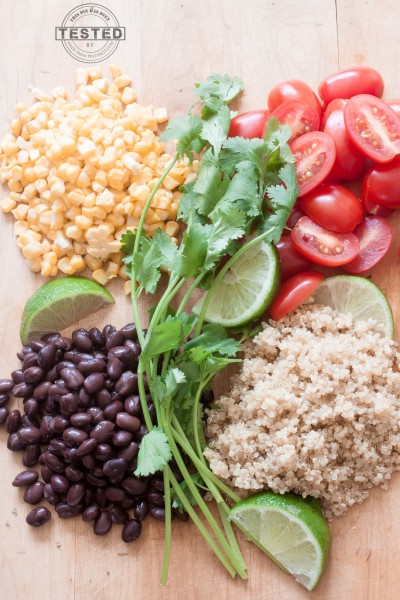 Healthy, vegan and packed with protein this Cilantro Lime Quinoa Salad bowl is easy to make in under 30 minutes!