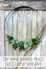 Wine Barrel Ring Succulent Wreath