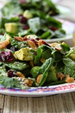 Cranberry Avocado Salad with Sweet White Balsamic